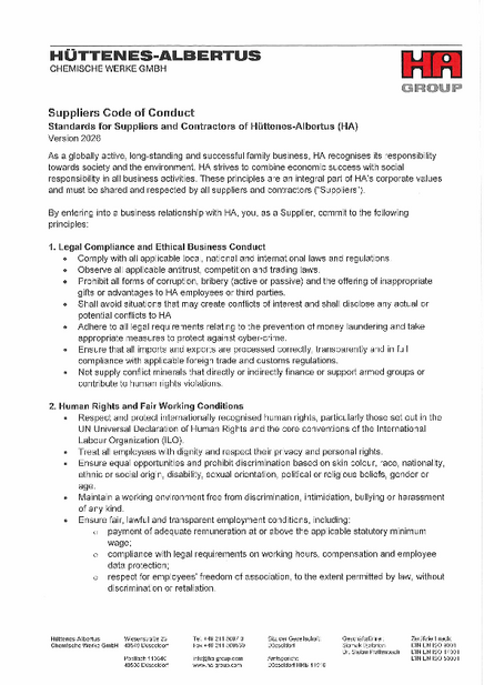 Supplier Code of Conduct